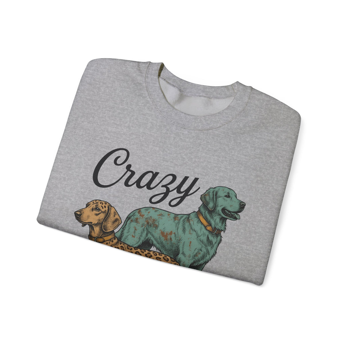 Dog Duo Sweatshirt Dog Mom Pets Gift Women Vintage Sweatshirt Canine Sweatshirt Dog Mom Fan Retro Sweatshirt Animal Graphic Hand Drawn Leopard Print Sweatshirt