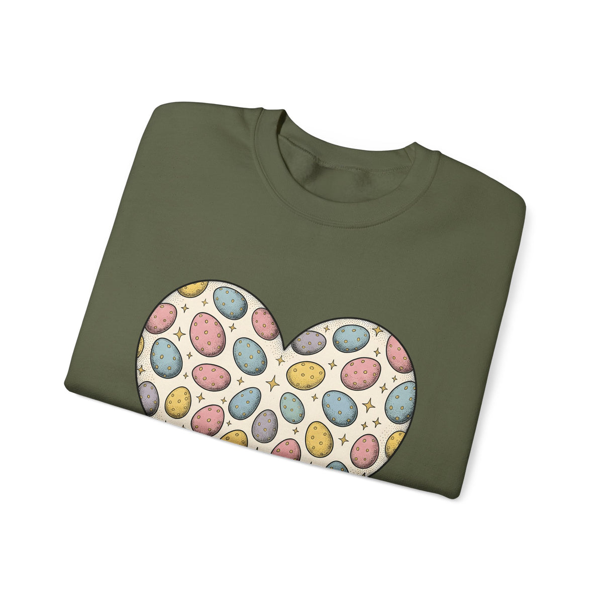Heart Egg Sweatshirt Easter Festivity Gift Women Hand Drawn Sweatshirt Easter Egg Sweatshirt Easter Fan Hand Drawn Sweatshirt Celebration Graphic Classic