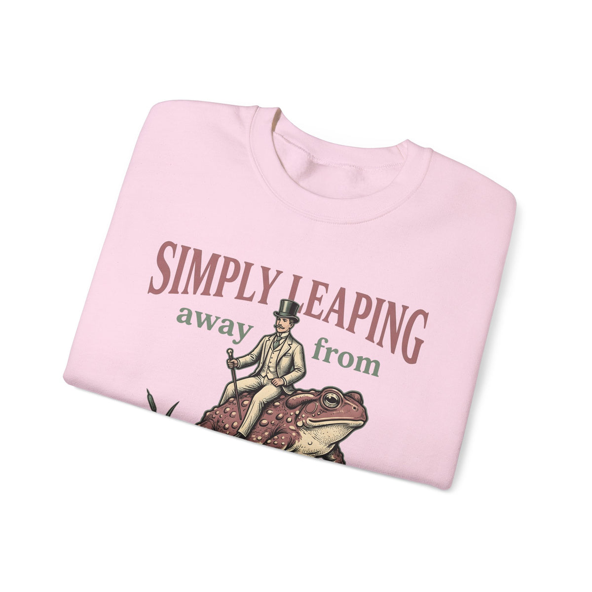 Man Riding Toad Sweatshirt Funny Animal Gift Women Vintage Sweatshirt Rider Sweatshirt Humor Fan Retro Illustration Graphic Retro Top Hat Sweatshirt