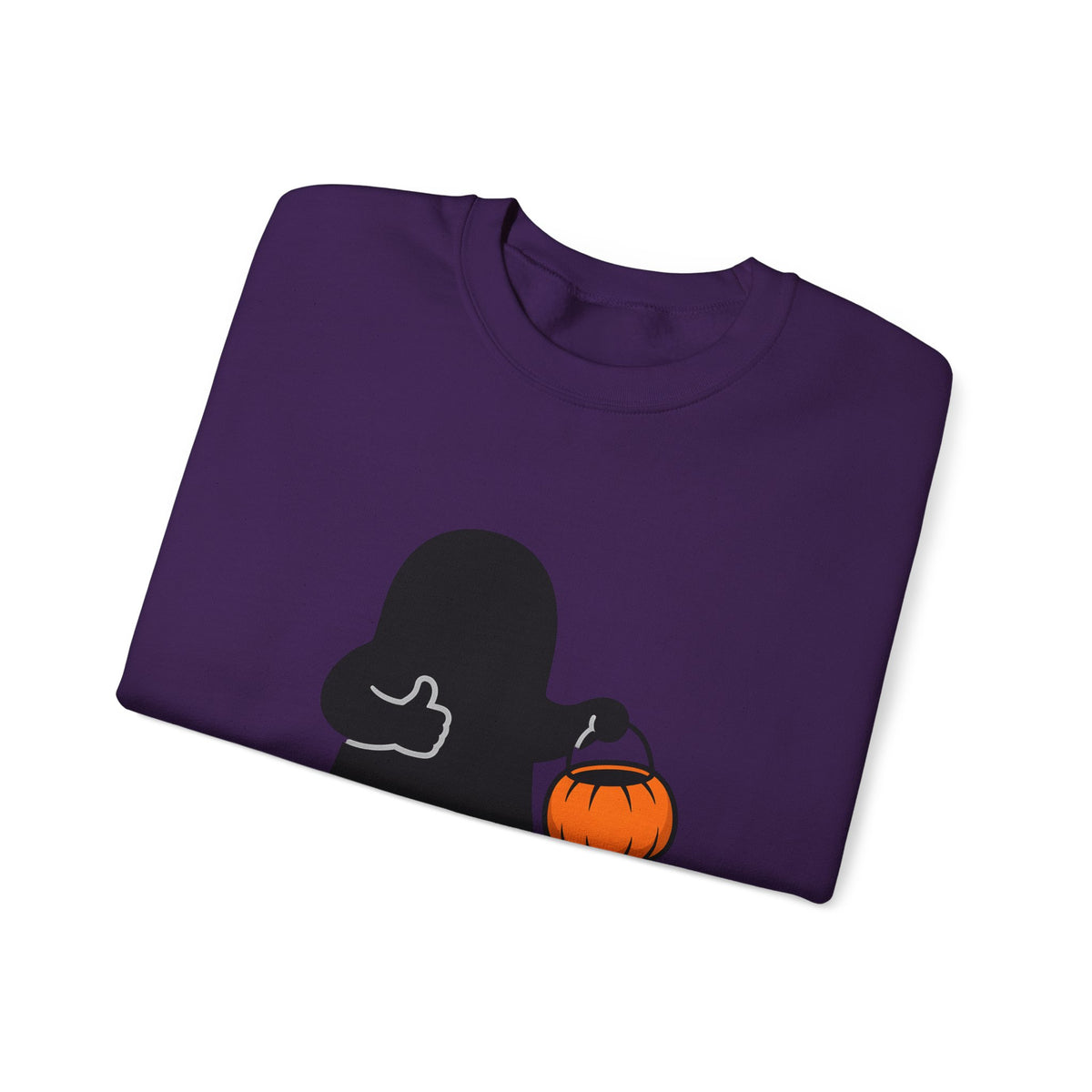 Ghost Halloween Satire Gift Specter Horror Fan Spooky Parody Plain Halloween Sweatshirt