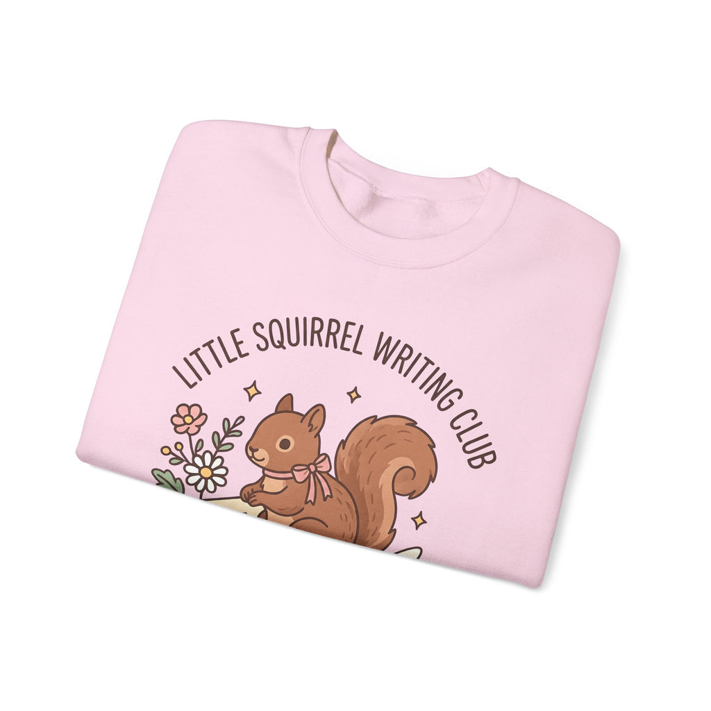 Squirrel Tower Papers Sweatshirt Writing Critter Gift Women Playful Sweatshirt Paper Tower Sweatshirt Author Fan Stationery Sweatshirt Animal Graphic Line Art