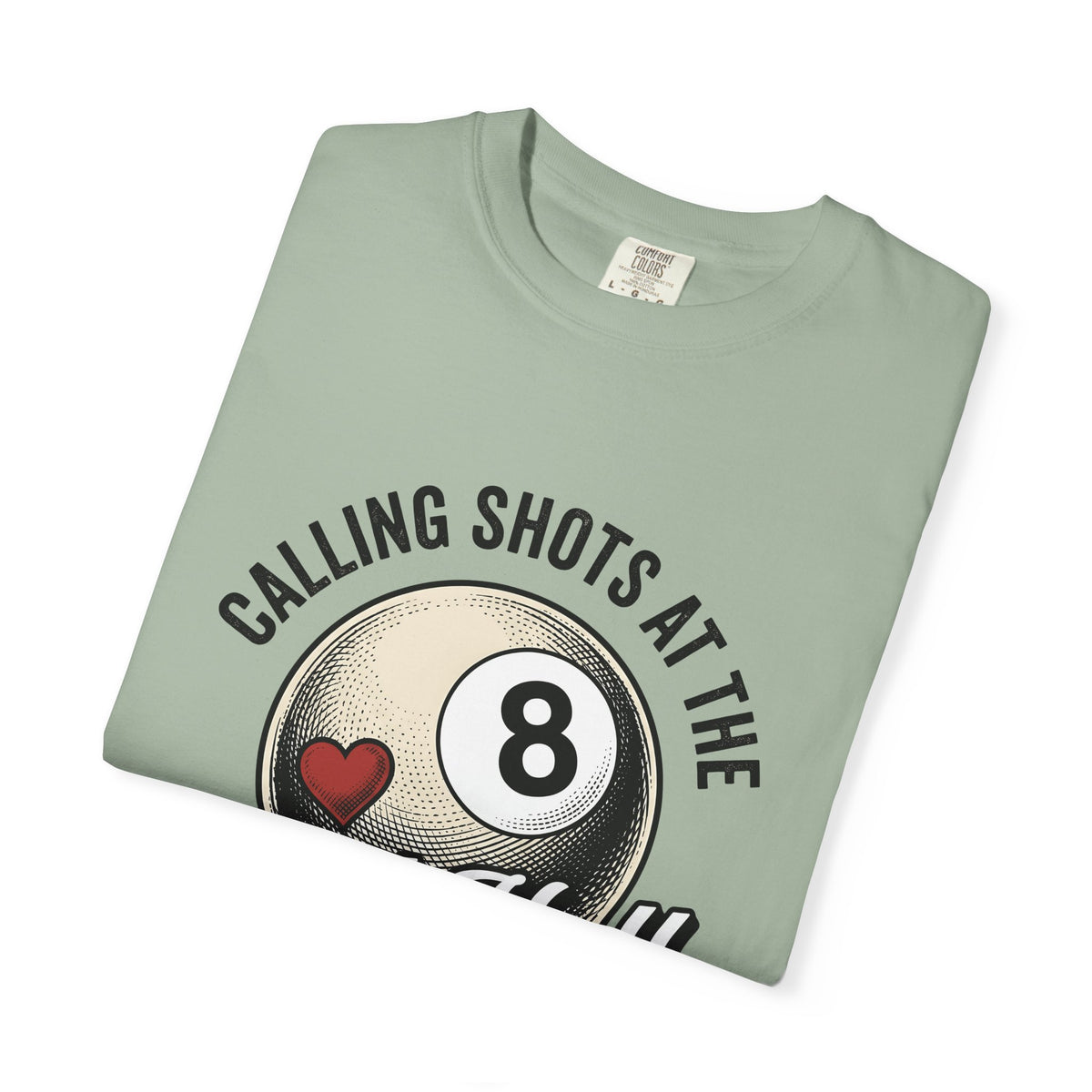 Billiard Ball Billiards Lounge Gift Retro Pool Ball Billiard Fan Vintage Bar Classic Heart T-Shirt
