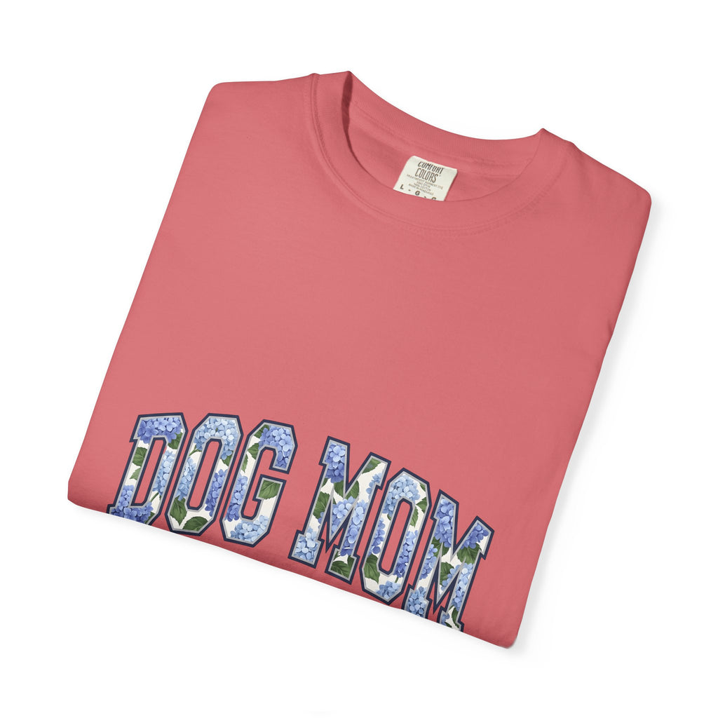 Blossom Varsity Font T-Shirt Dog Mom Puppy Gift Women Heavy T-Shirt Flower T-Shirt Dog Mom Fan Bold T-Shirt Puppy Graphic Rustic Bloom T-Shirt