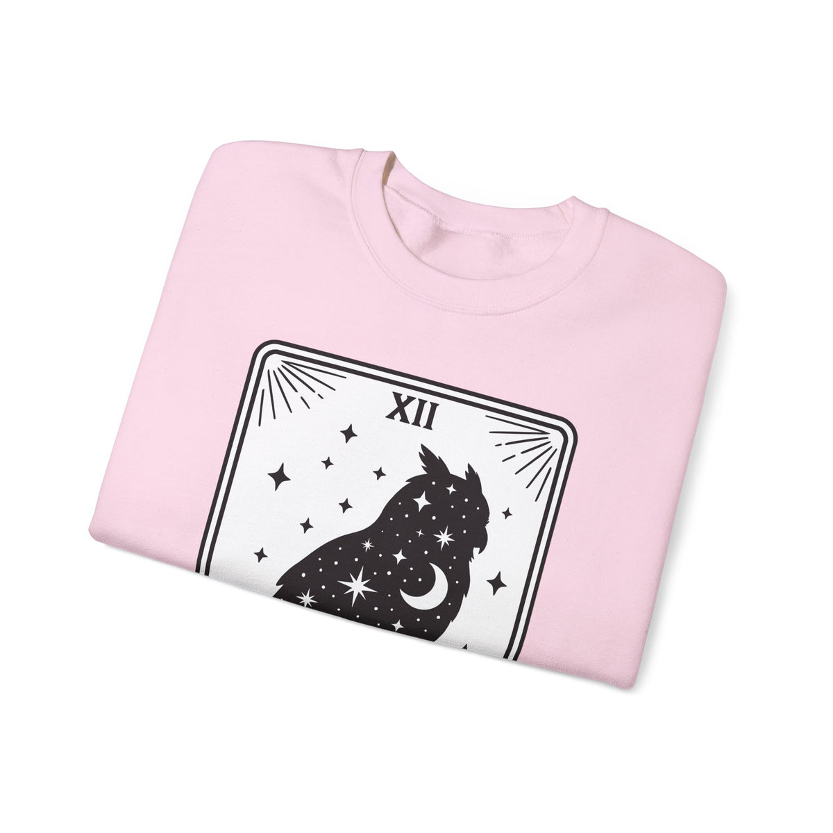 Owl Silhouette Sweatshirt Boho Chic Tarot Gift Women Celestial Sweatshirt Hoot Sweatshirt Bohemian Fan Mystical Sweatshirt Oracle Graphic Vintage Stars Sweatshirt