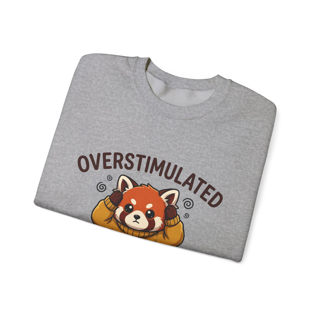 Red Panda Sweatshirt Moms Anxiety Gift Women Kawaii Sweatshirt Panda Sweatshirt Motherhood Fan Mental Health Graphic Sweatshirt Cartoon Sweater Sweatshirt