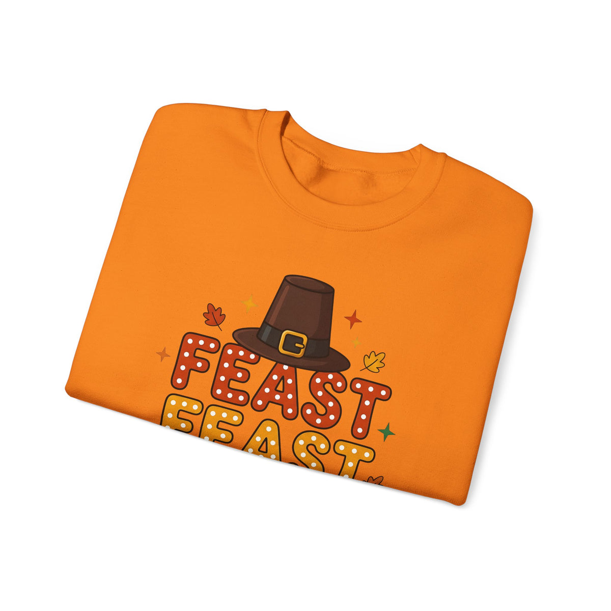 Colonial Hat Sweatshirt Thanksgiving Kinship Gift Women Caricature Sweatshirt Tricorn Sweatshirt Harvest Fan Cartoon Sweatshirt Family Graphic Rich Orange