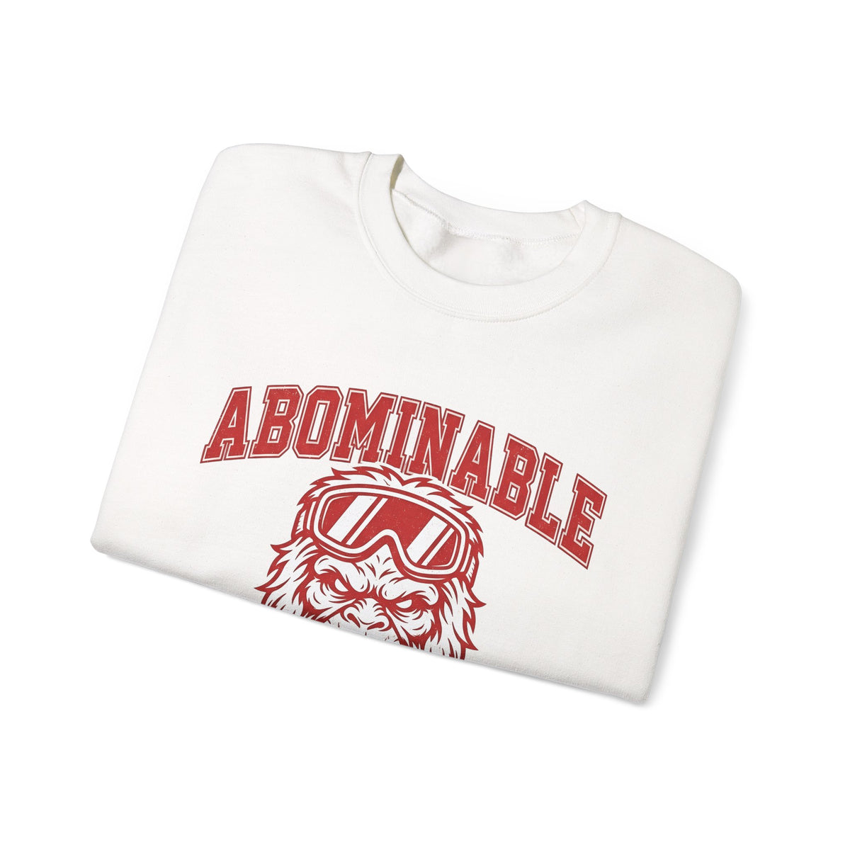 Abominable Snowman Face Sweatshirt Christmas Cold Gift Women Strong Sweatshirt Yeti Sweatshirt Xmas Fan Vintage Sweatshirt Frosty Graphic Antique Snow Goggles