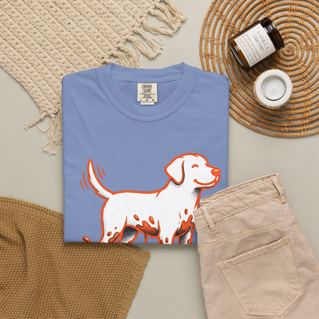 Cute Dog T-Shirt Dog Companion Gift Women Graphic T-Shirt Puppy T-Shirt Dog Owner Fan Canine Graphic Design Pet Sketch Earth T-Shirt