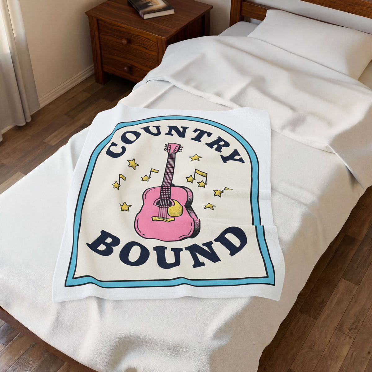 Pastel Guitar Blanket Cowgirl Sound Gift Women Antique Blanket Guitar Blanket Rodeo Fan Vintage Blanket Audio Graphic Nostalgic Twinkle Blanket