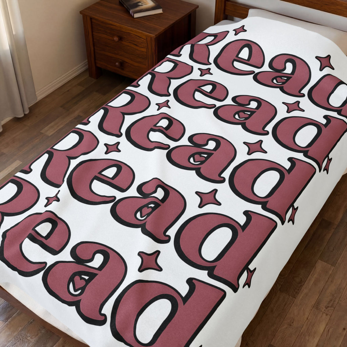 Stacked Lettering Blanket Book Instructor Gift Women Block Letters Blanket Typography Blanket Bibliophile Enthusiast Typography Blanket Teacher