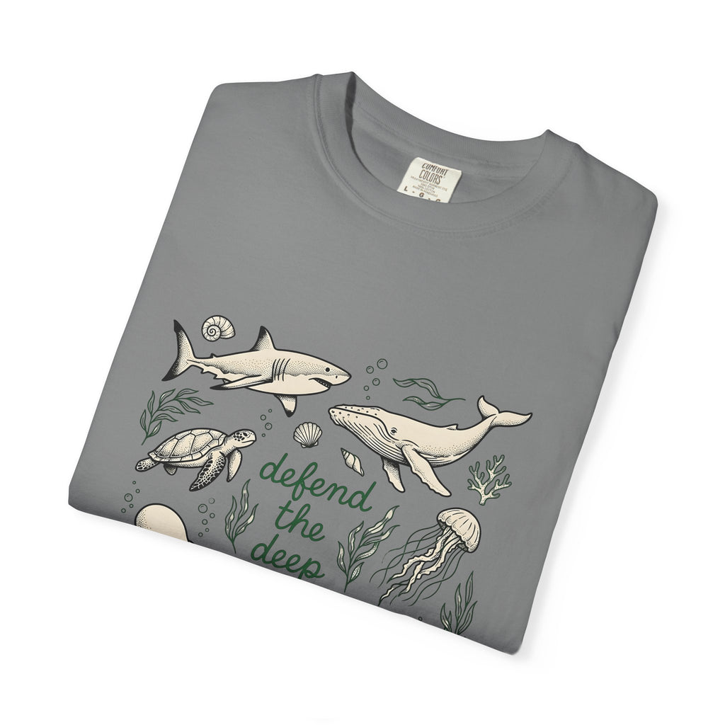 Sea Creatures T-Shirt Ocean Wildlife Gift Women Sketch T-Shirt Marine Life T-Shirt Marine Fan Oceanic T-Shirt Wildlife Graphic Retro Kelp T-Shirt