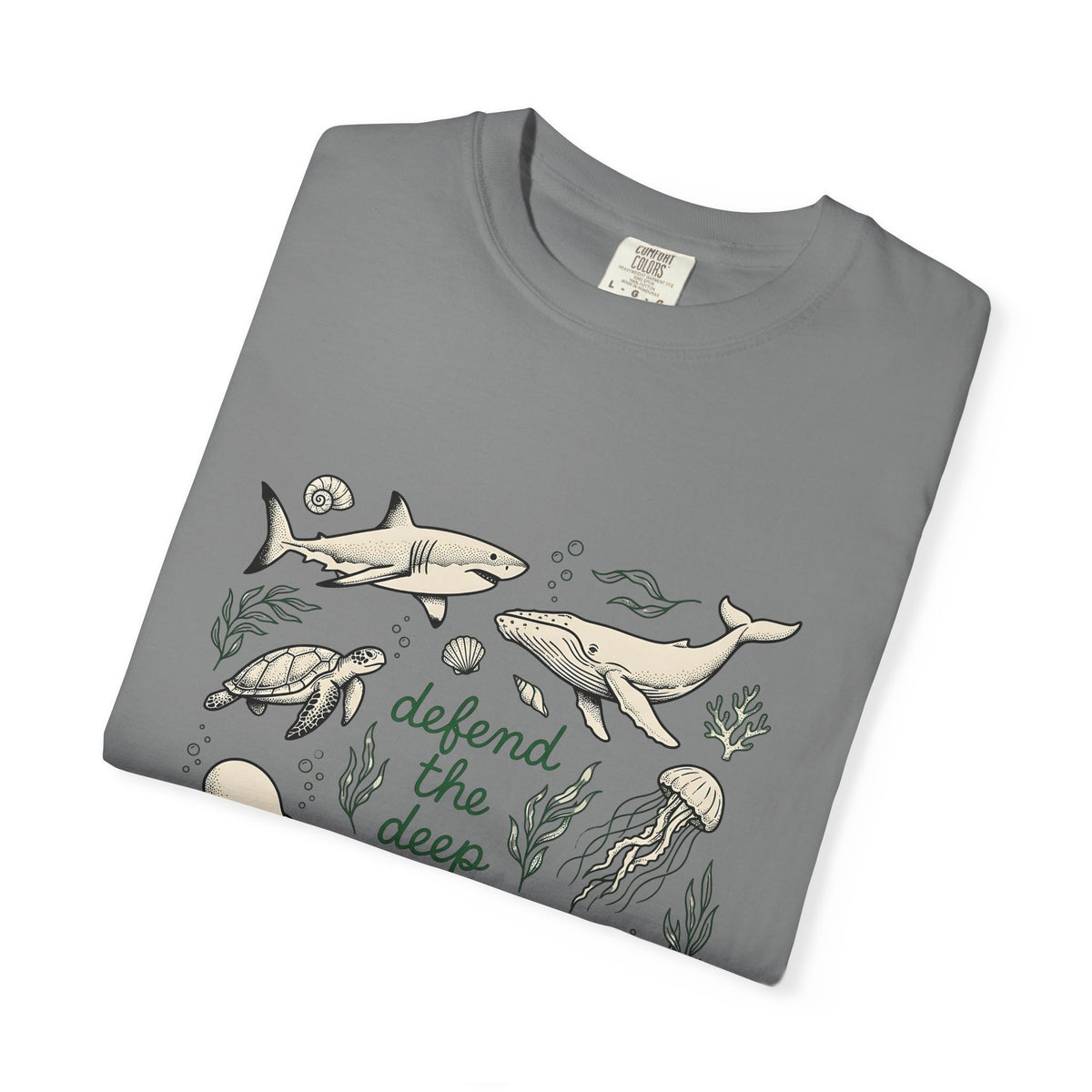 Sea Creatures T-Shirt Ocean Wildlife Gift Women Sketch T-Shirt Marine Life T-Shirt Marine Fan Oceanic T-Shirt Wildlife Graphic Retro Kelp T-Shirt
