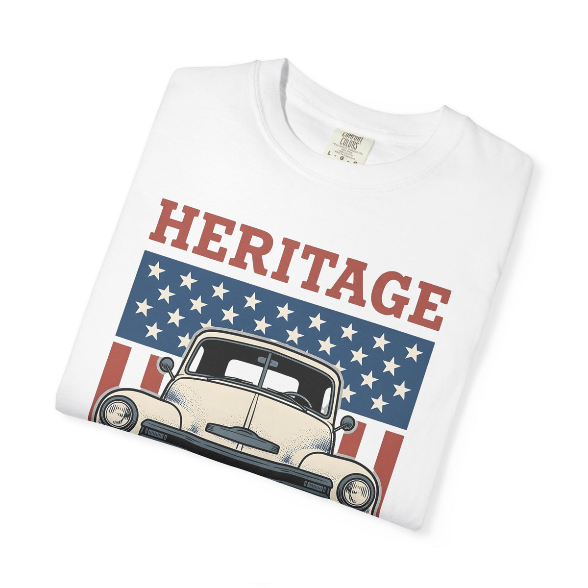 Antique Lorry T-Shirt America Liberty Gift Women Retro T-Shirt Truck T-Shirt Patriot Enthusiast Vintage T-Shirt Freedom Graphic Line Art Flag