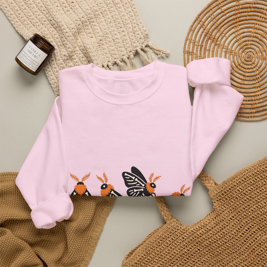 Skeleton Butterfly Sweatshirt Halloween Critter Gift Women Pop Art Sweatshirt Butterfly Sweatshirt Spooky Fan Retro Sweatshirt Creature Graphic Cartoon Amber