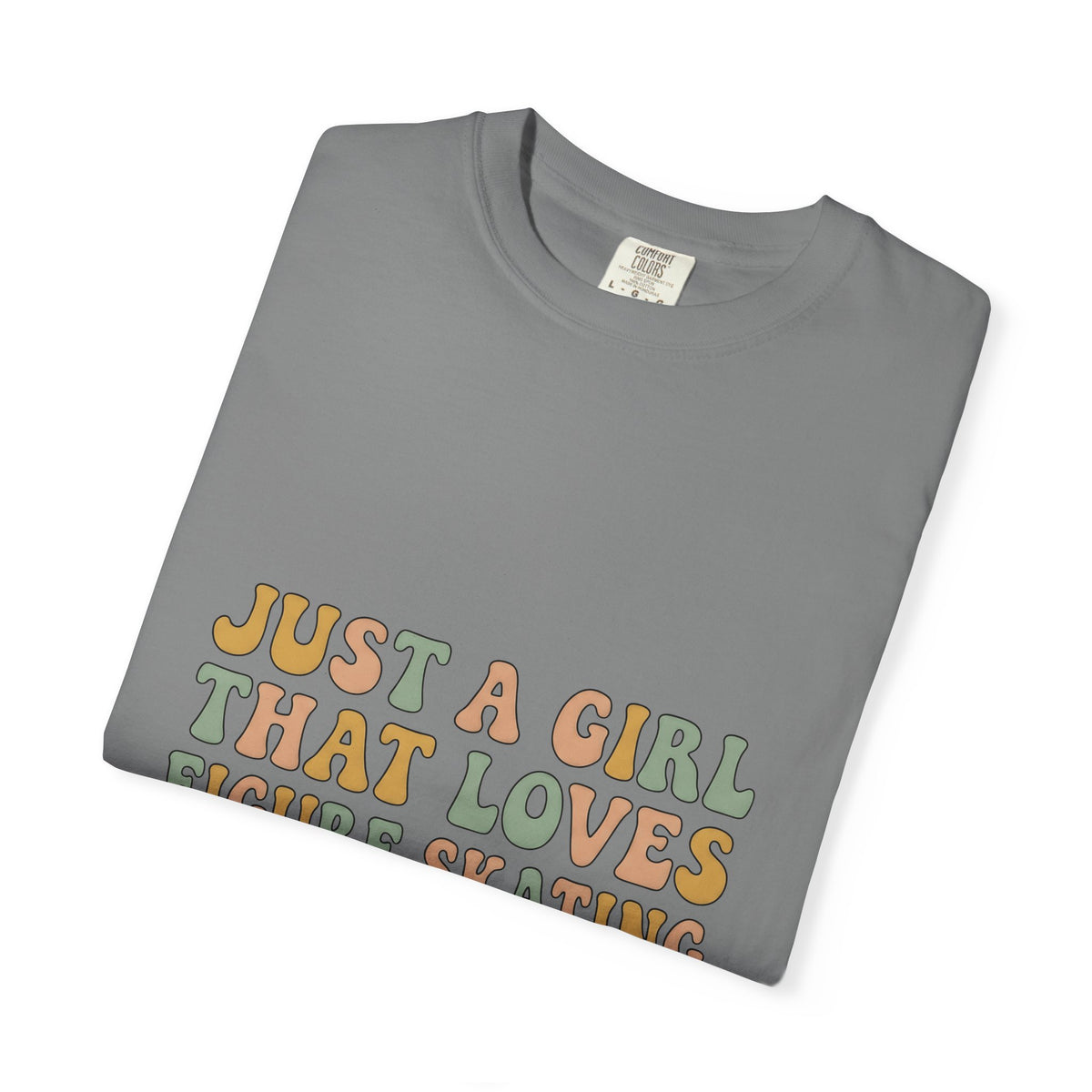 Classic Fun Font T-Shirt Figure Skating Sport Gift Women Cheerful T-Shirt Typography T-Shirt Skater Enthusiast Happy T-Shirt Athletic Graphic