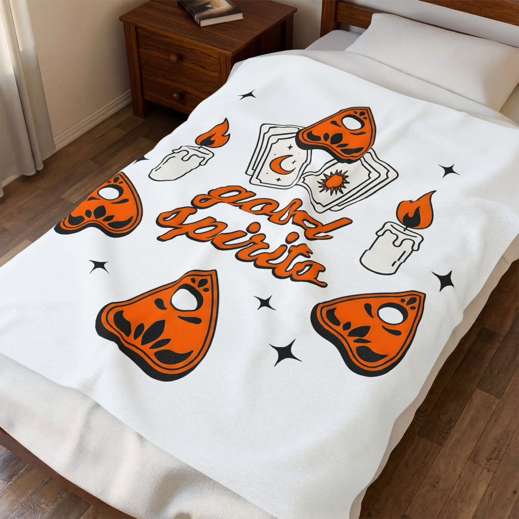 Spirit Board Planchette Blanket Halloween Magic Gift Women Graphic Blanket Ouija Blanket Horror Fan Occult Blanket Mystic Graphic Design Vintage