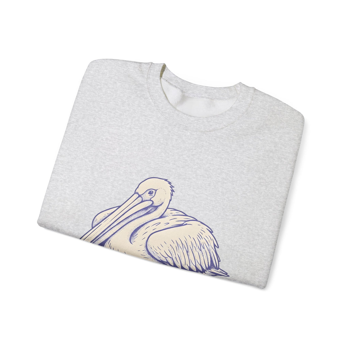 Pelican Bird Sweatshirt Funny Fauna Gift Women Cartoon Sweatshirt Pouchbill Sweatshirt Humor Fan Comic Sweatshirt Wildlife Graphic Hand Drawn Creature Art