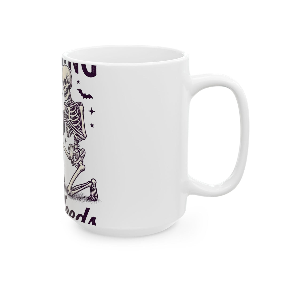 Skeleton Plant Halloween Spooky Gift Vintage Bone Plant Mug