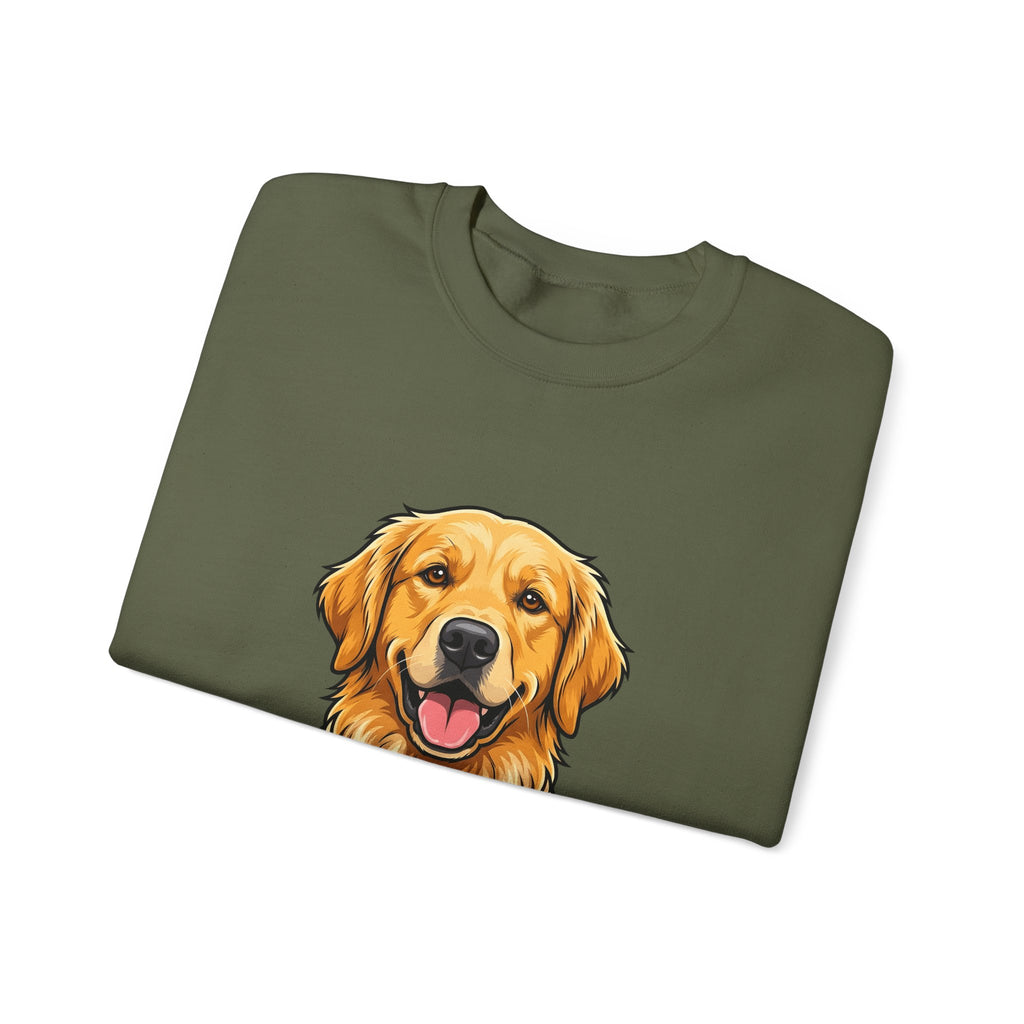 Golden Retriever Dog Pet Gift Cartoon Retriever Dog Fan Puppy Doggy Bold Fur Sweatshirt
