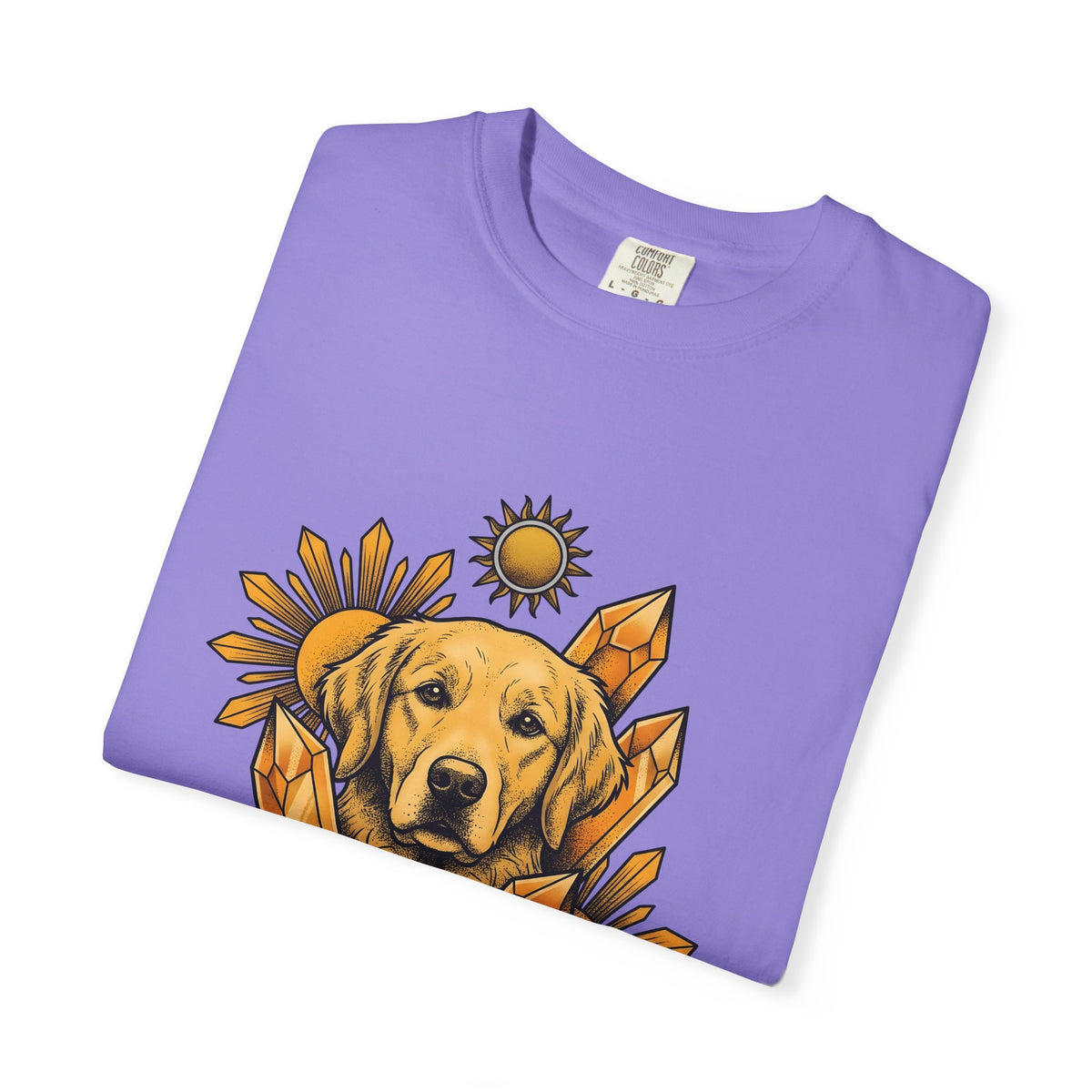 Golden Retriever T-Shirt Dog Sunlight Gift Women Bohemian T-Shirt Retriever T-Shirt Dog Fan Puppy T-Shirt Sunshine Graphic Retro Crystals T-Shirt