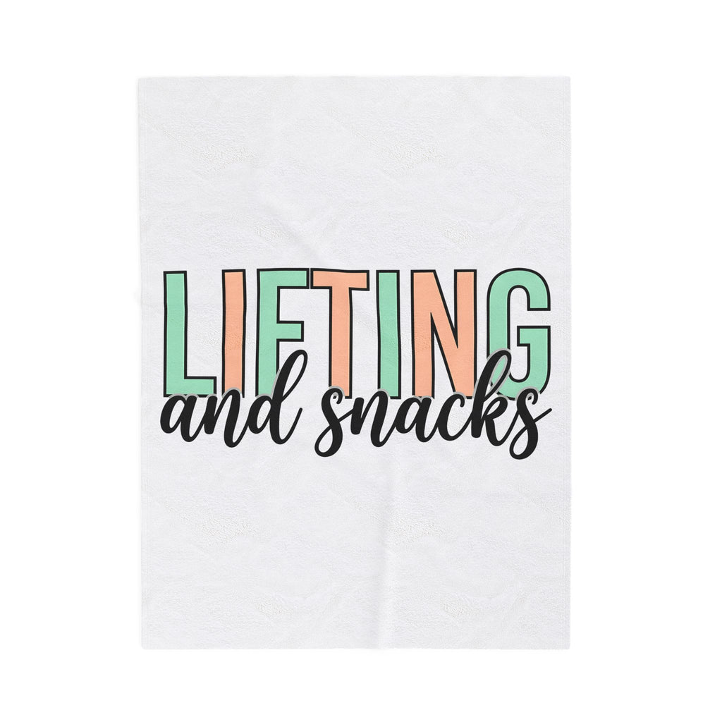 Gym Quote Blanket Sports Fitness Gift Women Playful Blanket Motivation Blanket Athlete Enthusiast Cute Blanket Workout Graphic Modern Pastel Colors