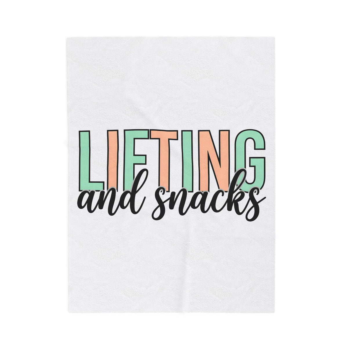 Gym Quote Blanket Sports Fitness Gift Women Playful Blanket Motivation Blanket Athlete Enthusiast Cute Blanket Workout Graphic Modern Pastel Colors