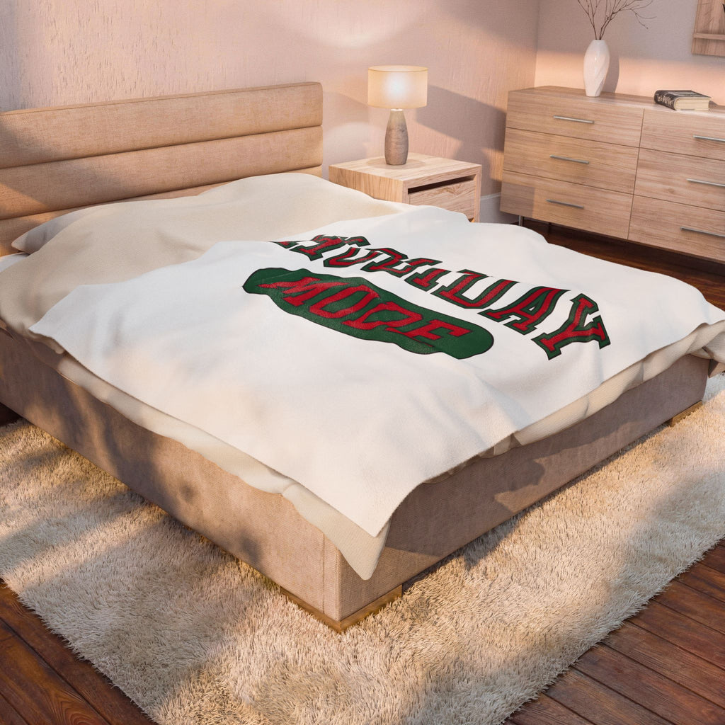 Bold College Font Holiday Christmas Decor Gift Merry Typography Christmas Fan Festive Christmas Blanket