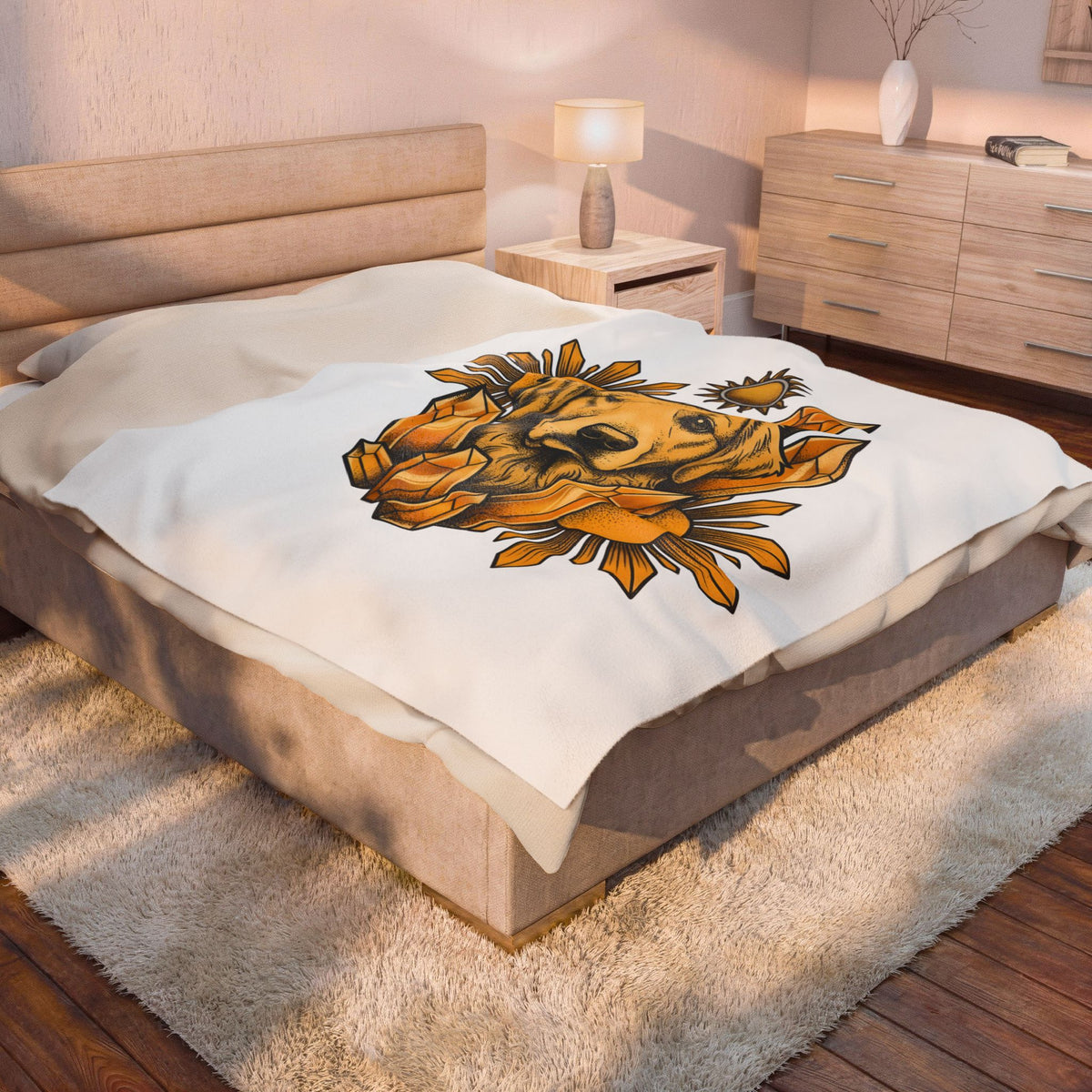 Golden Retriever Blanket Dog Sunlight Gift Women Bohemian Blanket Retriever Blanket Dog Fan Puppy Blanket Sunshine Graphic Retro Crystals Blanket