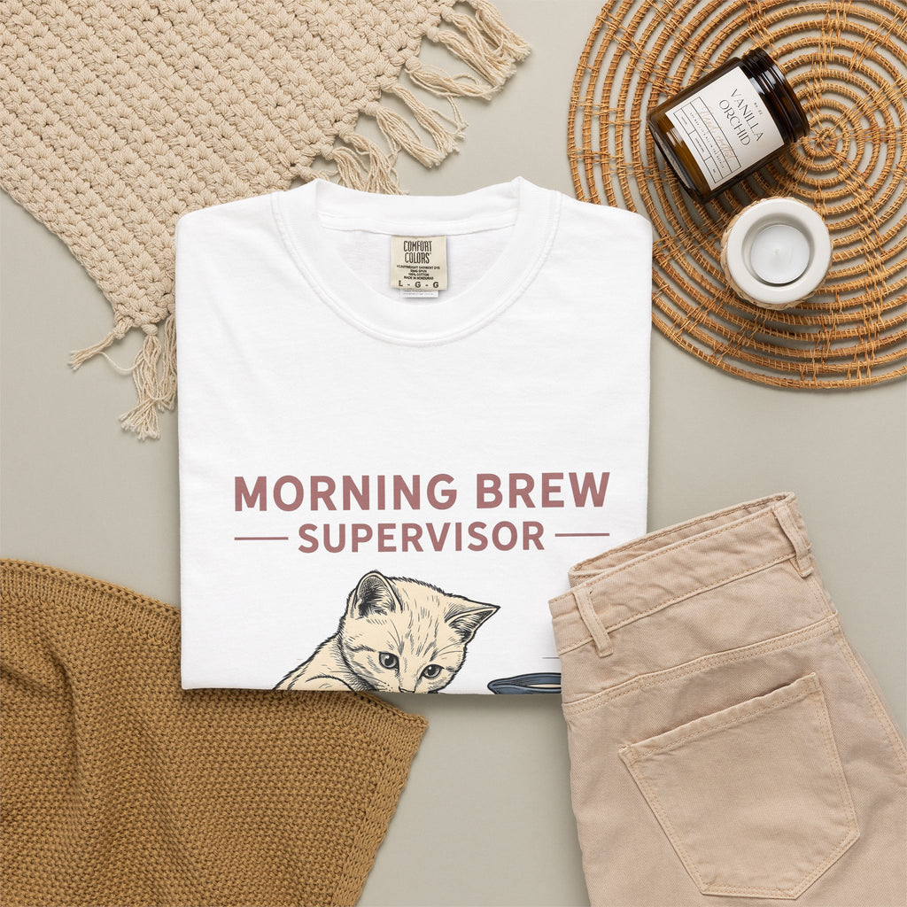 Cat Coffee Cup Cat Coffee Gift Hand Drawn Coffee Mug Cat Fan Illustrated Caffeinated T-Shirt