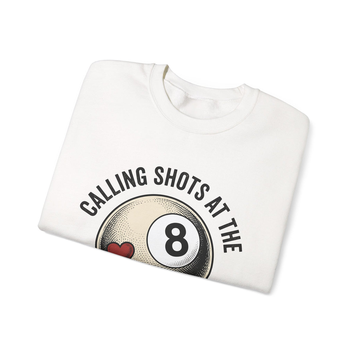 Billiard Ball Billiards Lounge Gift Retro Pool Ball Billiard Fan Vintage Bar Classic Heart Sweatshirt
