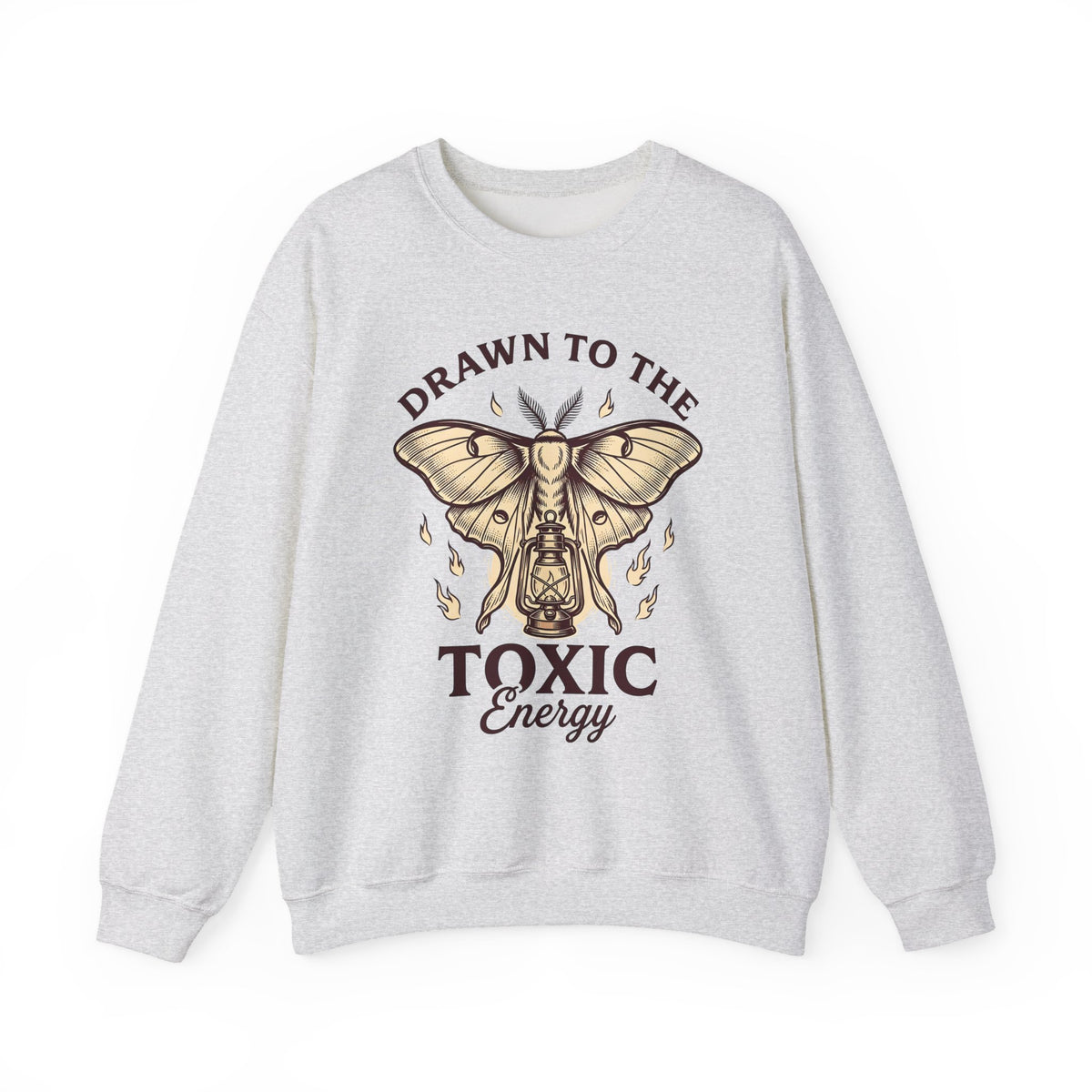 Moth Lamp Sweatshirt St. Valentine's Day Dark Gift Women Retro Sweatshirt Lamp Sweatshirt Valentine Fan Vintage Sweatshirt Gothic Graphic Sketch Flame Sweatshirt