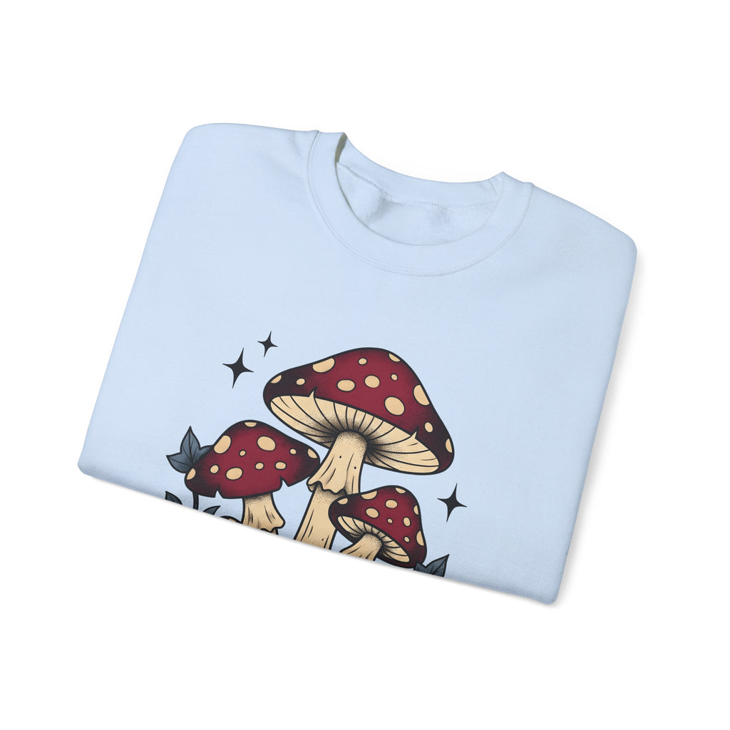 Toadstool Bunch Sweatshirt Boho Chic Forest Gift Women Line Art Sweatshirt Mushroom Sweatshirt Bohemian Fan Minimalist Sweatshirt Woods Graphic Rustic Creeper