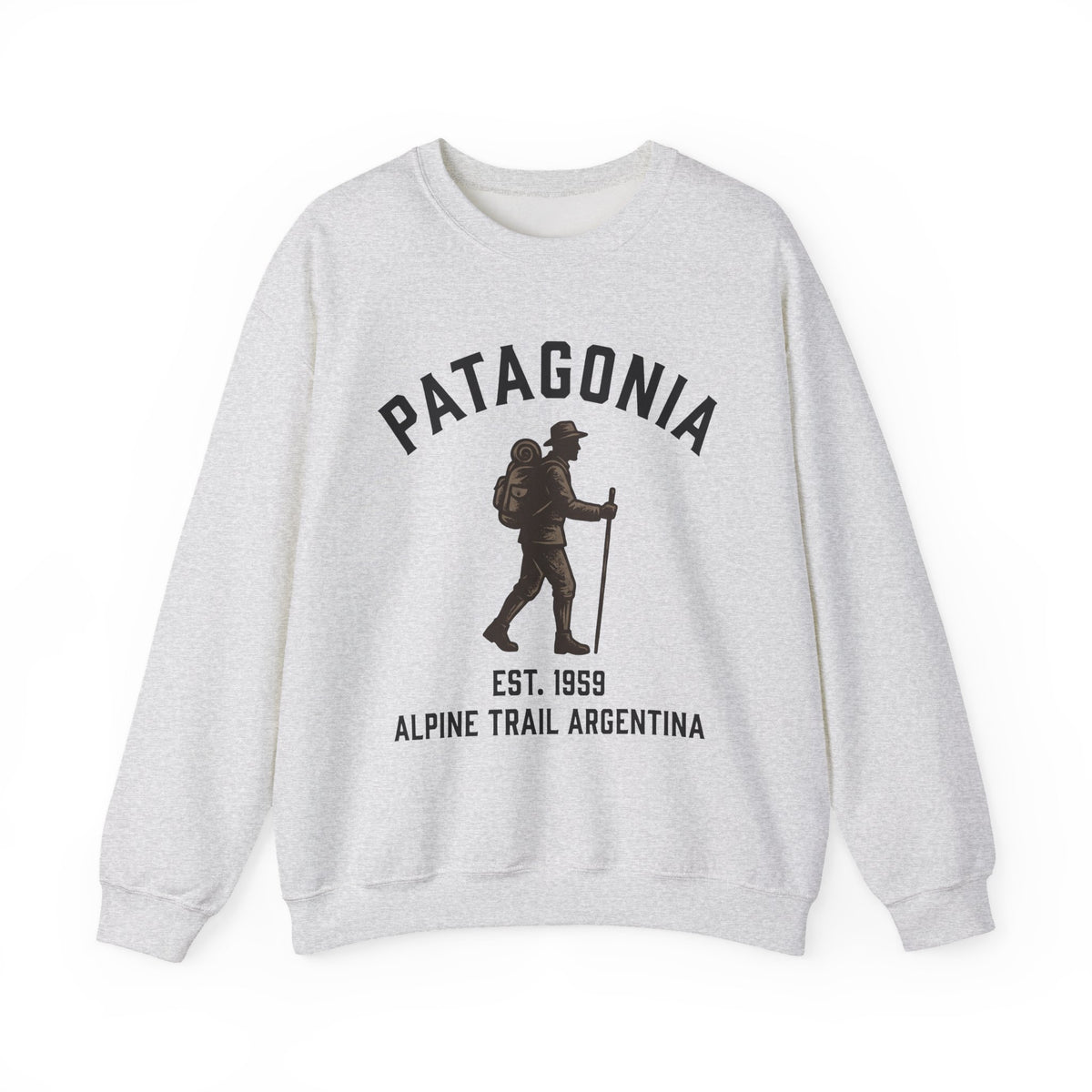 Hiking Figure Sweatshirt Hiking Travel Gift Women Old School Sweatshirt Trekker Sweatshirt Hiker Enthusiast Retro Sweatshirt Explorer Graphic Classic Rucksack