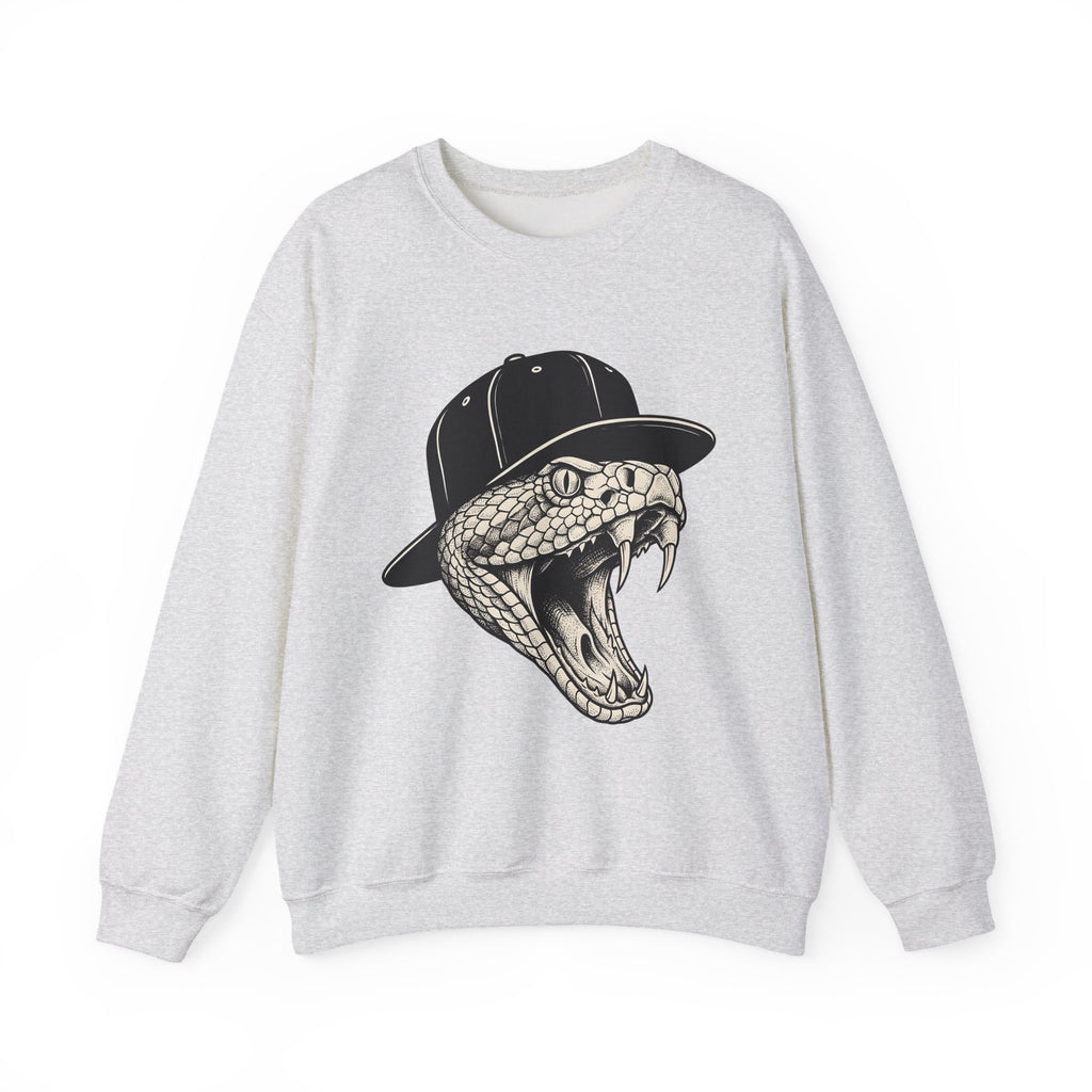 Snake Cap Sweatshirt Streetwear Animal Gift Women Tattoo Sweatshirt Cobra Sweatshirt Urban Fan Ink Sweatshirt Wildlife Graphic Vintage Fangs Sweatshirt