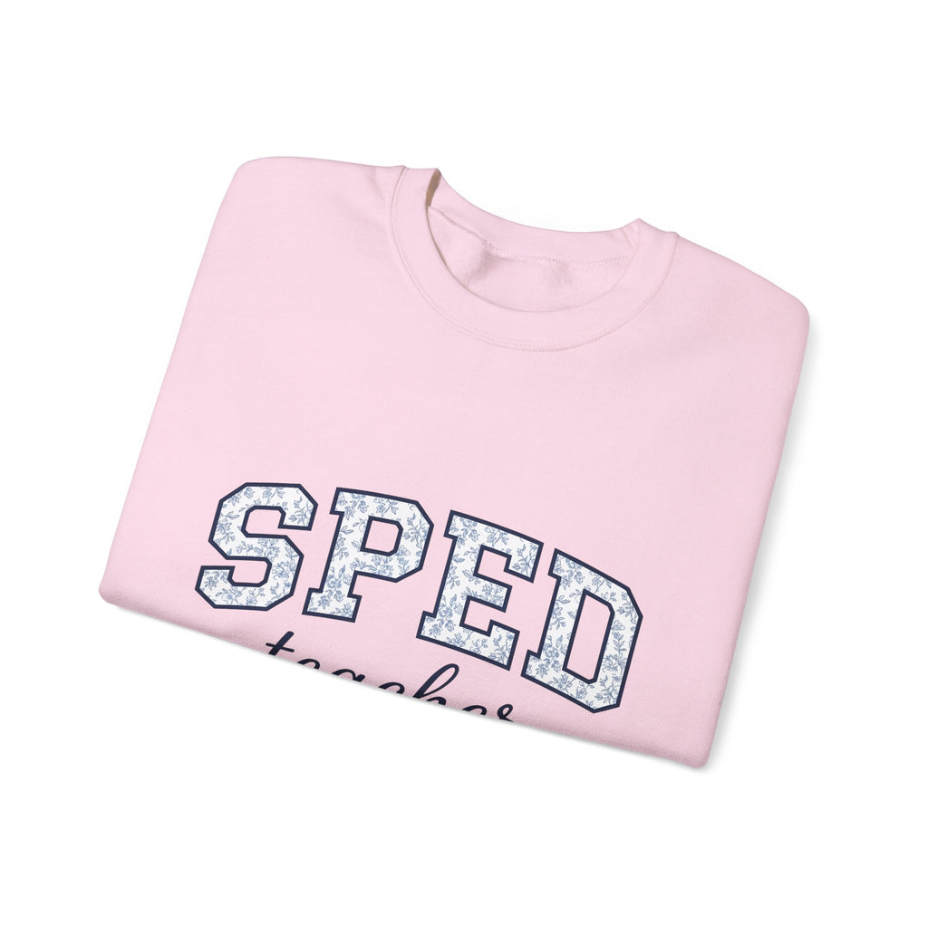 Floral Letterman Letters Sweatshirt Teacher Recognition Gift Women Athletic Sweatshirt Varsity Letter Sweatshirt Educator Enthusiast Sporty Sweatshirt