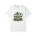 Corgi Puppies T-Shirt St Patrick's Day Pet Owner Gift Women Comic T-Shirt Puppy T-Shirt Shamrock Fan Cartoon T-Shirt Dog Mom Graphic Chibi Clover