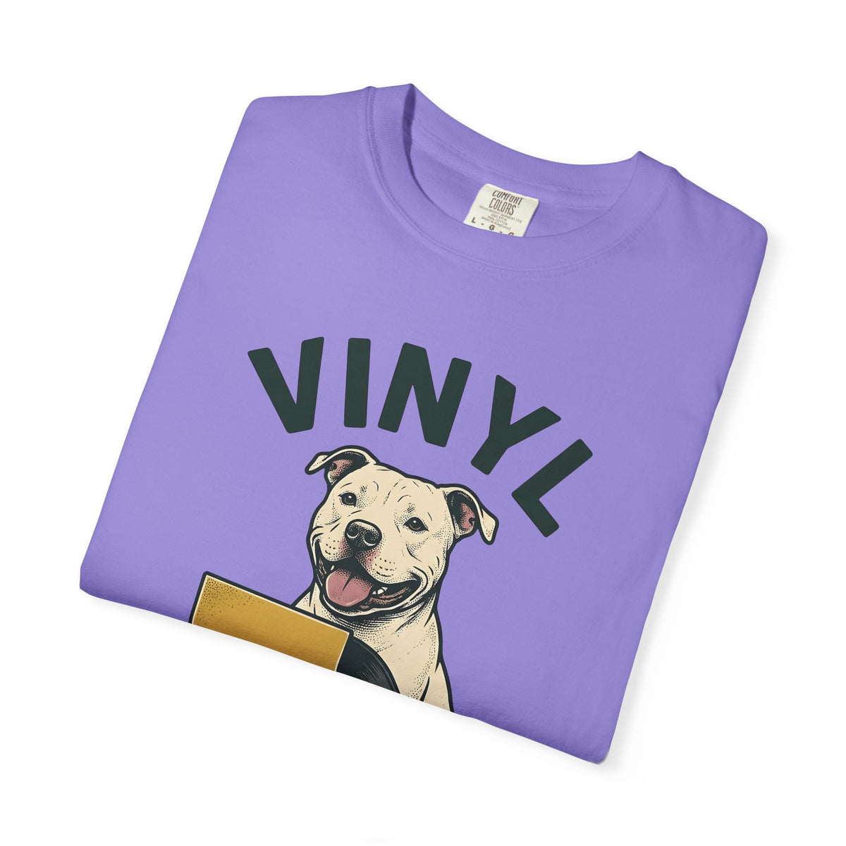 Pit Bull Dog Dog Sound Gift Distressed Pibble Dog Fan Grunge Audio Line Vinyl T-Shirt