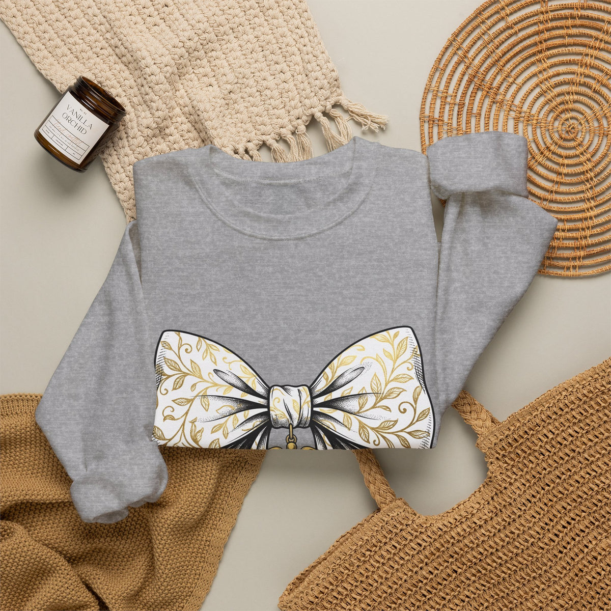 Medical Bow Sweatshirt Nurses Healthcare Gift Women Botanical Sweatshirt Medical Bow Tie Sweatshirt Nurse Enthusiast Botanical Illustration Medical Graphic