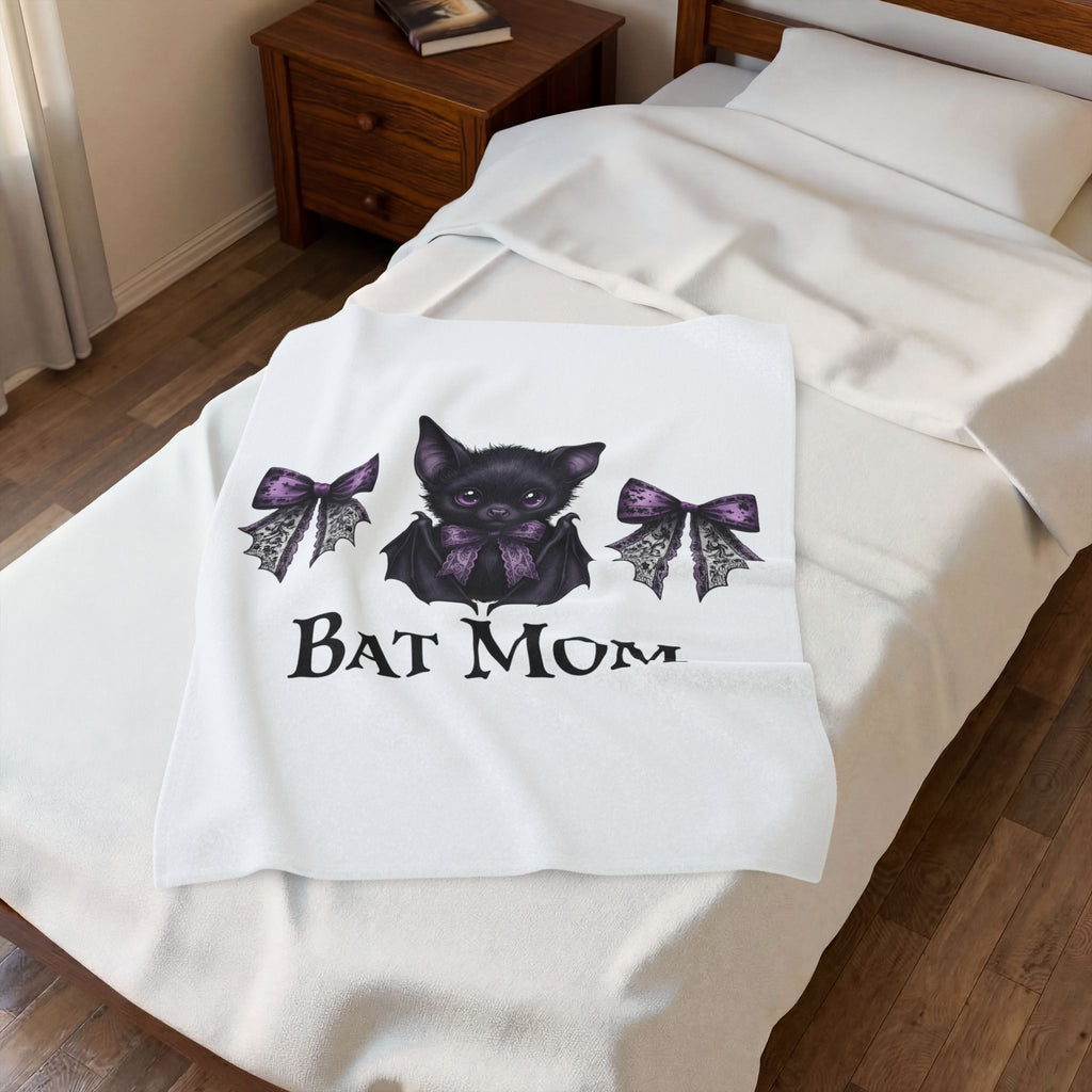 Sweet Bat Halloween Occult Gift Anime Vampire Horror Fan Manga Esoteric Hand Drawn Frill Blanket