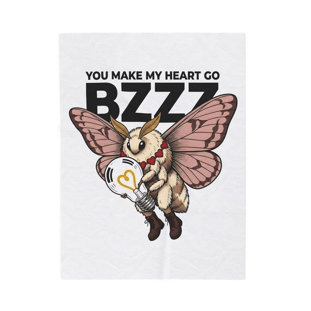 Moth Blanket St. Valentine's Day Affection Gift Women Neo Traditional Blanket Bug Blanket Valentine Fan Vintage Blanket Tender Graphic Antique