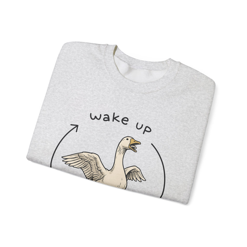 Upset Goose Sweatshirt Funny Creatures Gift Women Graphic Sweatshirt Goose Sweatshirt Humor Fan Illustration Sweatshirt Beast Graphic Ink Shafts Sweatshirt