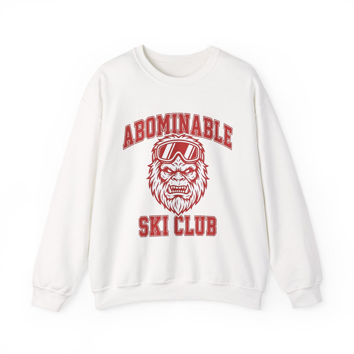 Abominable Snowman Face Sweatshirt Christmas Cold Gift Women Strong Sweatshirt Yeti Sweatshirt Xmas Fan Vintage Sweatshirt Frosty Graphic Antique Snow Goggles