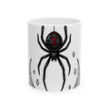 Black Spider Mug Halloween Mysticism Gift Women Horror Mug Tarantula Mug Halloween Fan Spooky Mug Occult Graphic Sketch Crescent