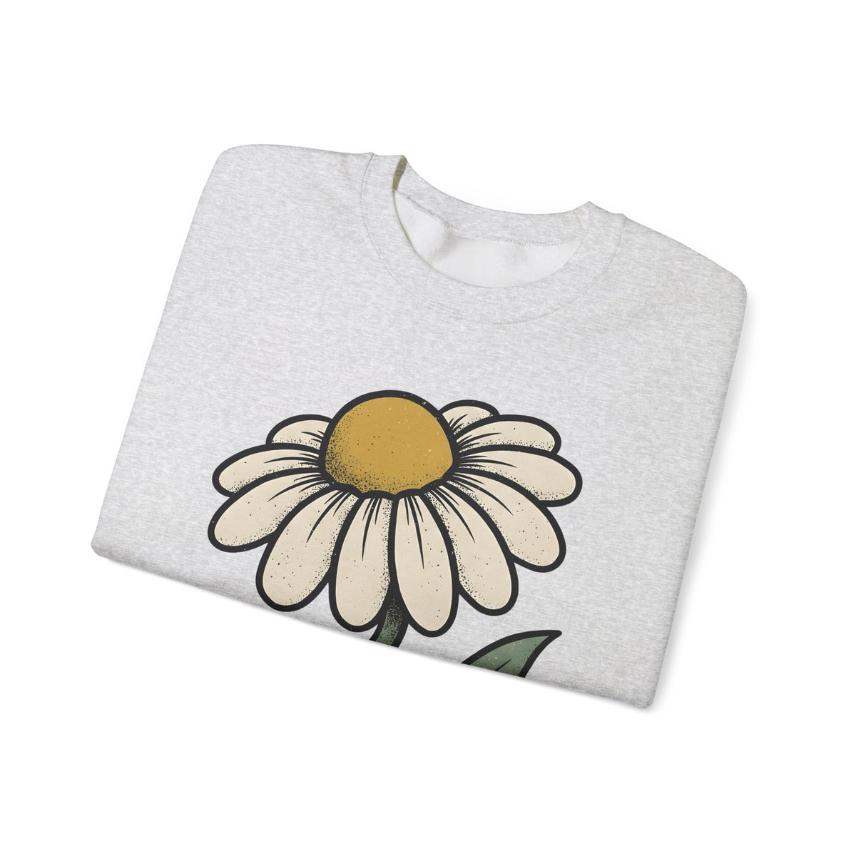Daisy Petal Sweatshirt Floral Nature Gift Women Cartoon Sweatshirt Flower Sweatshirt Botanical Fan Comic Sweatshirt Outdoor Graphic Silhouette Sprig Sweatshirt
