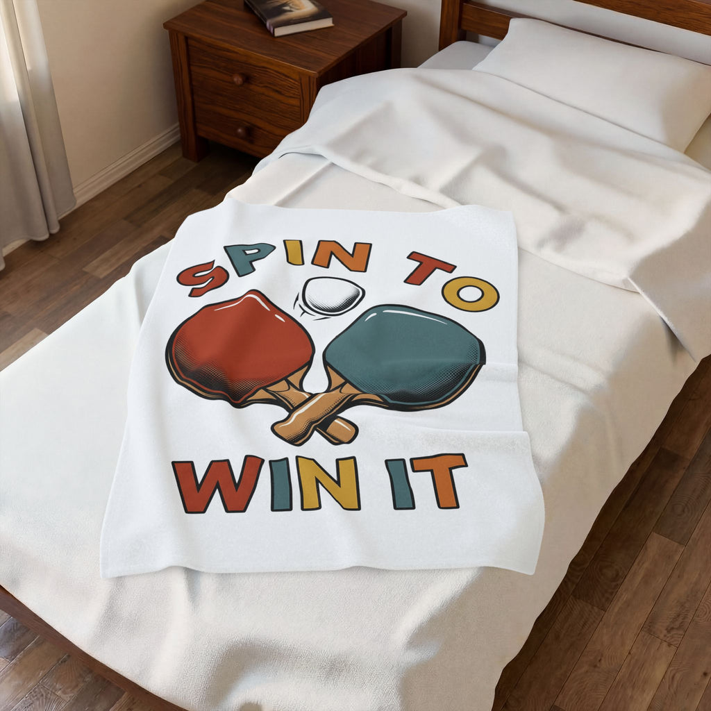 Table Tennis Rackets Blanket Sports Tabletop Games Gift Women Hand Drawn Blanket Ping Pong Paddle Blanket Athlete Fan Ping Pong Blanket Board Game