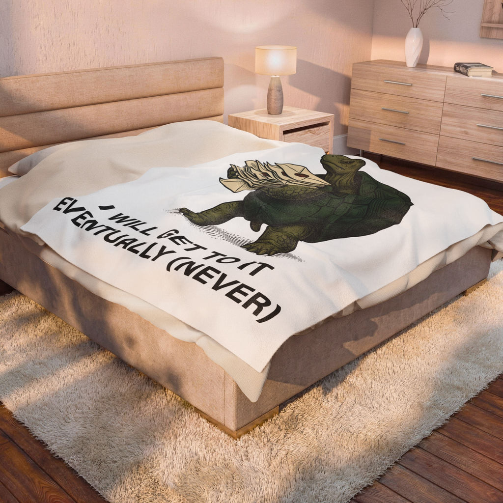 Turtle Post Blanket Funny Fauna Gift Women Old School Blanket Turtle Blanket Humor Fan Retro Blanket Wildlife Graphic Line Art Mailers Blanket