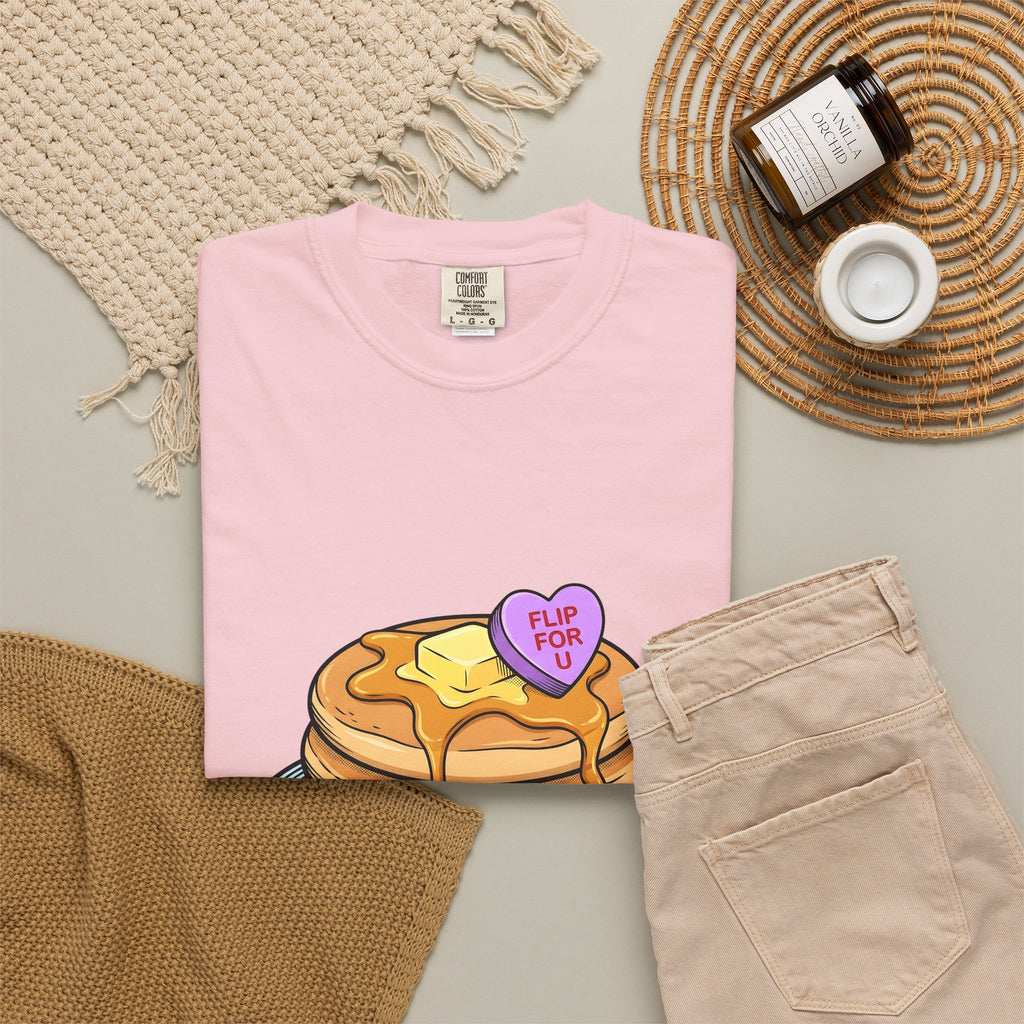 Pancakes Pile T-Shirt Desserts Brunch Gift Women Comic T-Shirt Pancake Stack T-Shirt Sweets Fan Cartoon T-Shirt Breakfast Graphic Design Graphic