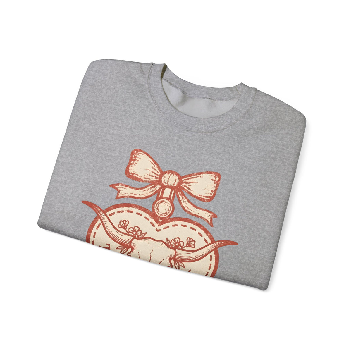 Steer Skull Cowgirl Hippie Gift Retro Bull Skull Rodeo Fan Vintage Bohemian Farmhouse Love Sweatshirt