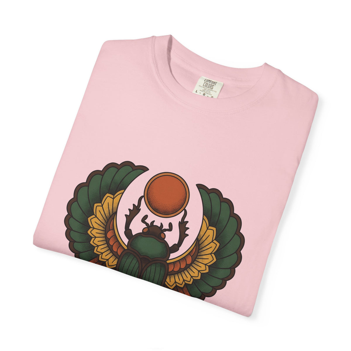 Beetle Bug T-Shirt Boho Chic Chakra Gift Women Minimalist T-Shirt Scarab T-Shirt Bohemian Enthusiast Simple T-Shirt Energy Graphic Hand Drawn Sun