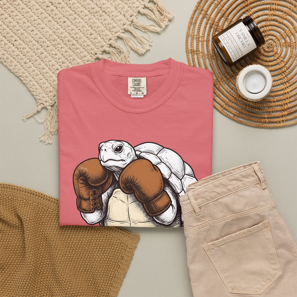 Turtle Punch Gloves T-Shirt Sports Workout Gift Women Line Art T-Shirt Boxing Gloves T-Shirt Athlete Enthusiast Illustration T-Shirt Fitness